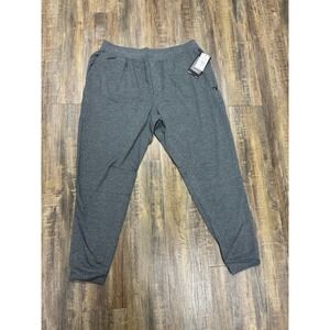 TYR Mens Terry A.M. Jogger Charcoal Heather French Terry Pants B44019 Large NWT